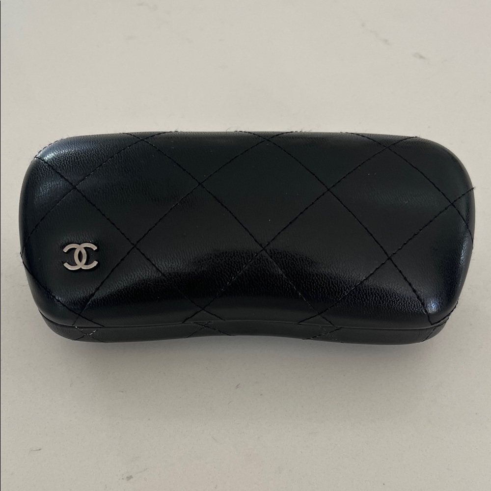 CHANEL Black Hard Sunglasses Case